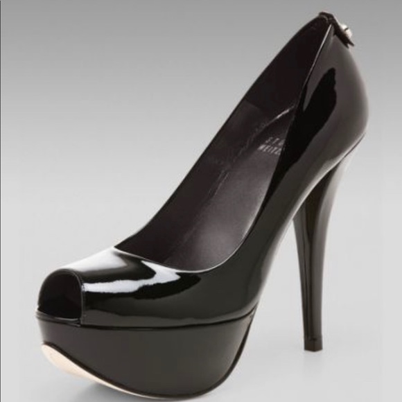 Stuart Weitzman Diplille Peep toe Patent leather - Picture 1 of 7